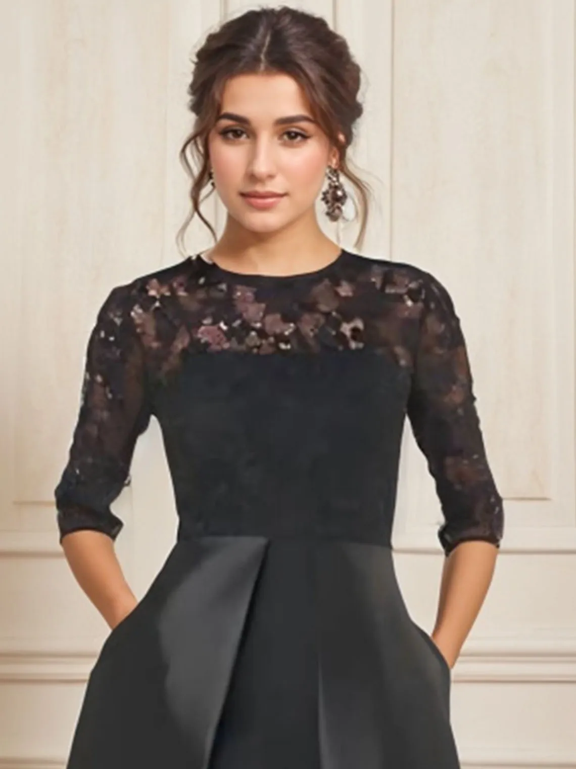 Elegant Jumpsuit ชุดสูทกางเกงงานแต่งงานชุด SatinJewel คอครึ่งแขนข้อเท้าความยาวชุดอย่างเป็นทางการ 2025 ฟรีที่กําหนดเอง