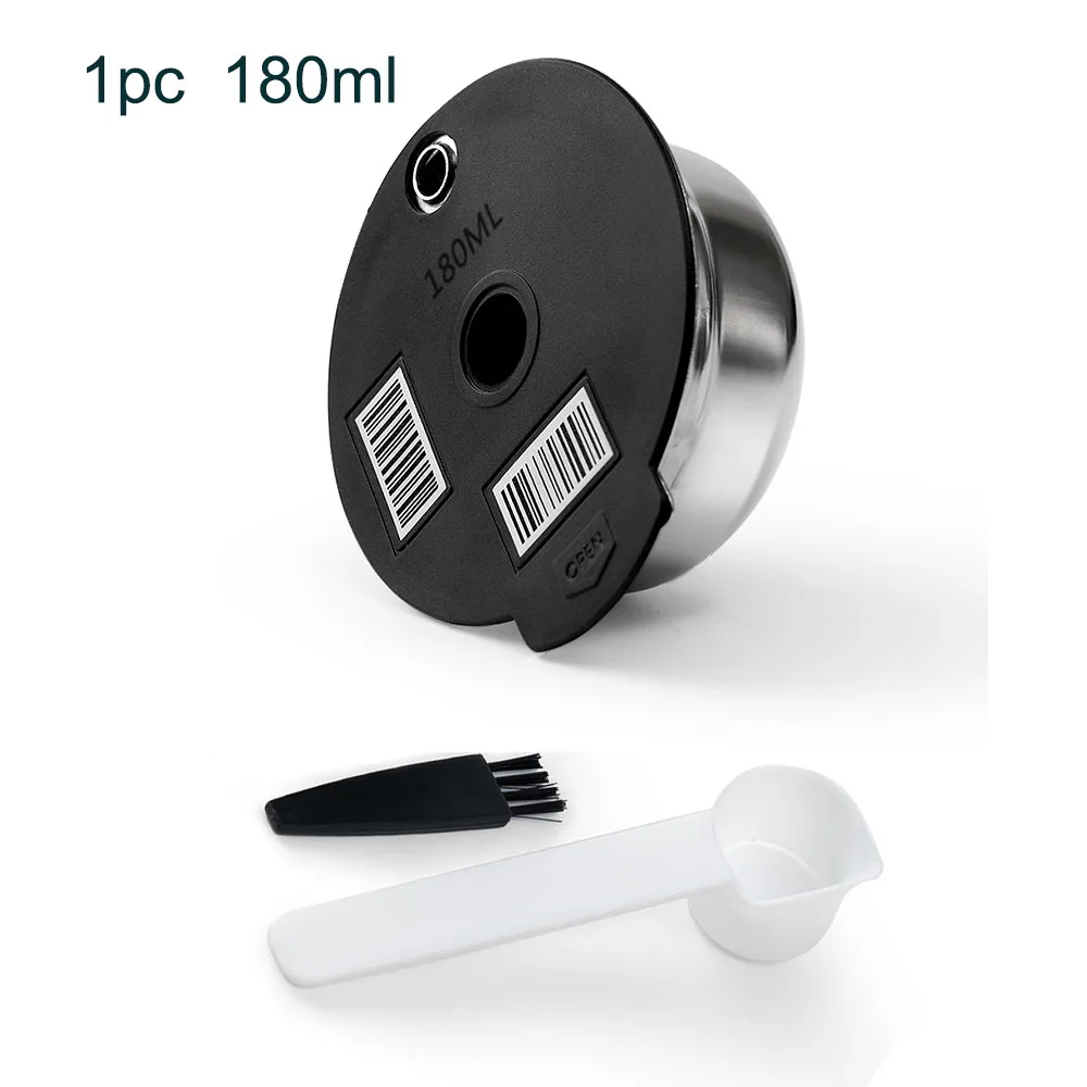 Kaffeekapsel aus Edelstahl, geeignet für Bosch Tassimo nachfüllbare Filterkaffeemaschine, Silikonabdeckung 60/180/200/220 ml