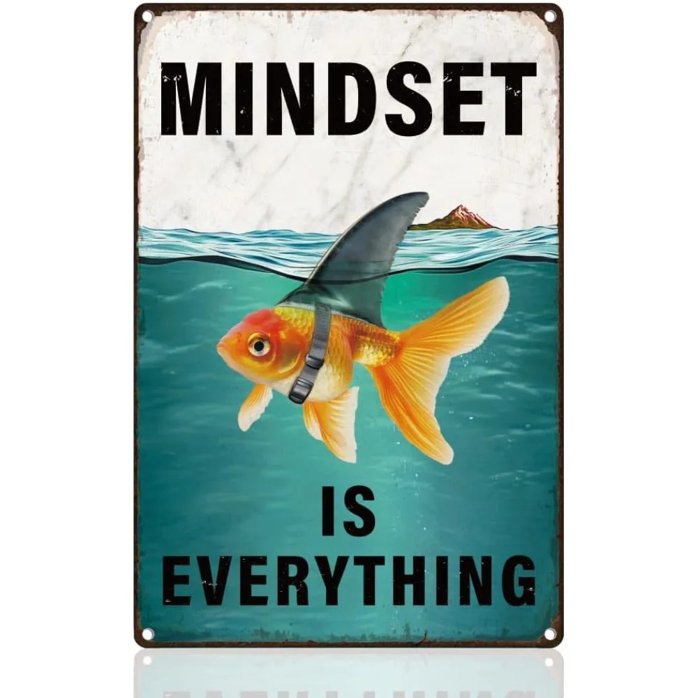 Mindset is Everything Motivational Retro Wall Decor Metal Tin Sign 8