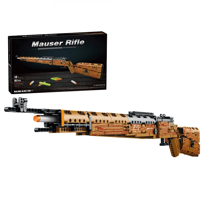 Kar98K ビルディングブロックモデルは重いスナイパーライフルを撃つことができますレンガを組み立てる WW2 武器シリーズ子供の知育玩具ホリデーギフト