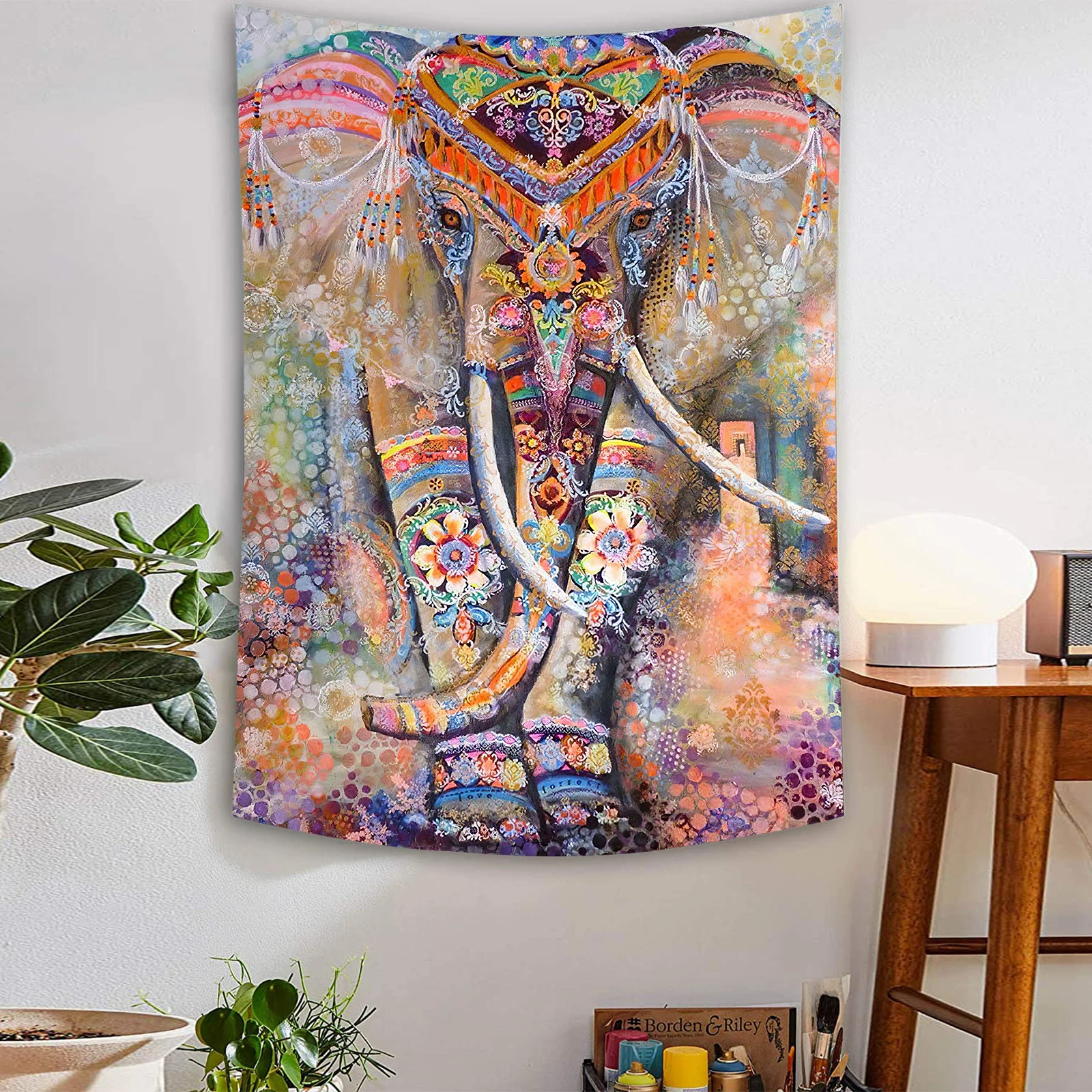 Mandala Pattern Indian Tapestry Wall Hanging Decor Bohemian Art Psychedelic Elephant Tapestries Beach Towel Wll Travel Blanket