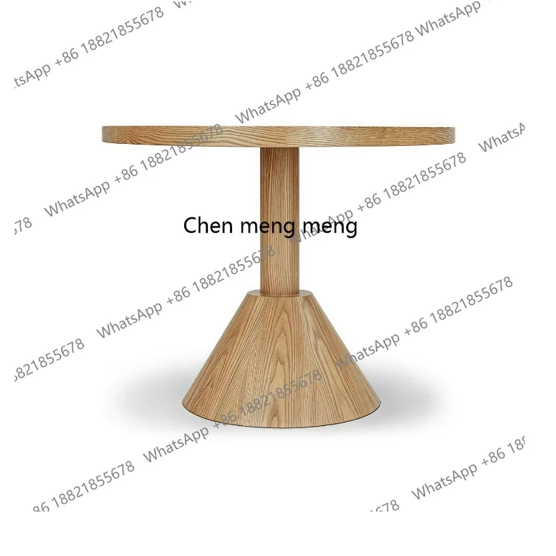 

French solid wood dining table home log style oval flying saucer dining table vintage dining table H