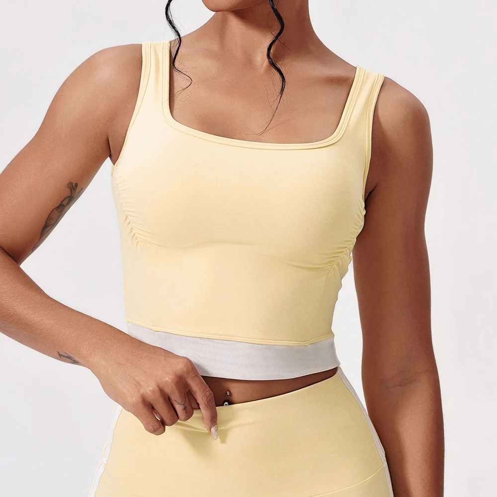 

Women Yoga Vest Sports Bra Breathable Shock Proof Gym Top Workout Bra Fitness Push Up Top Yoga Underwear Running Sportswear