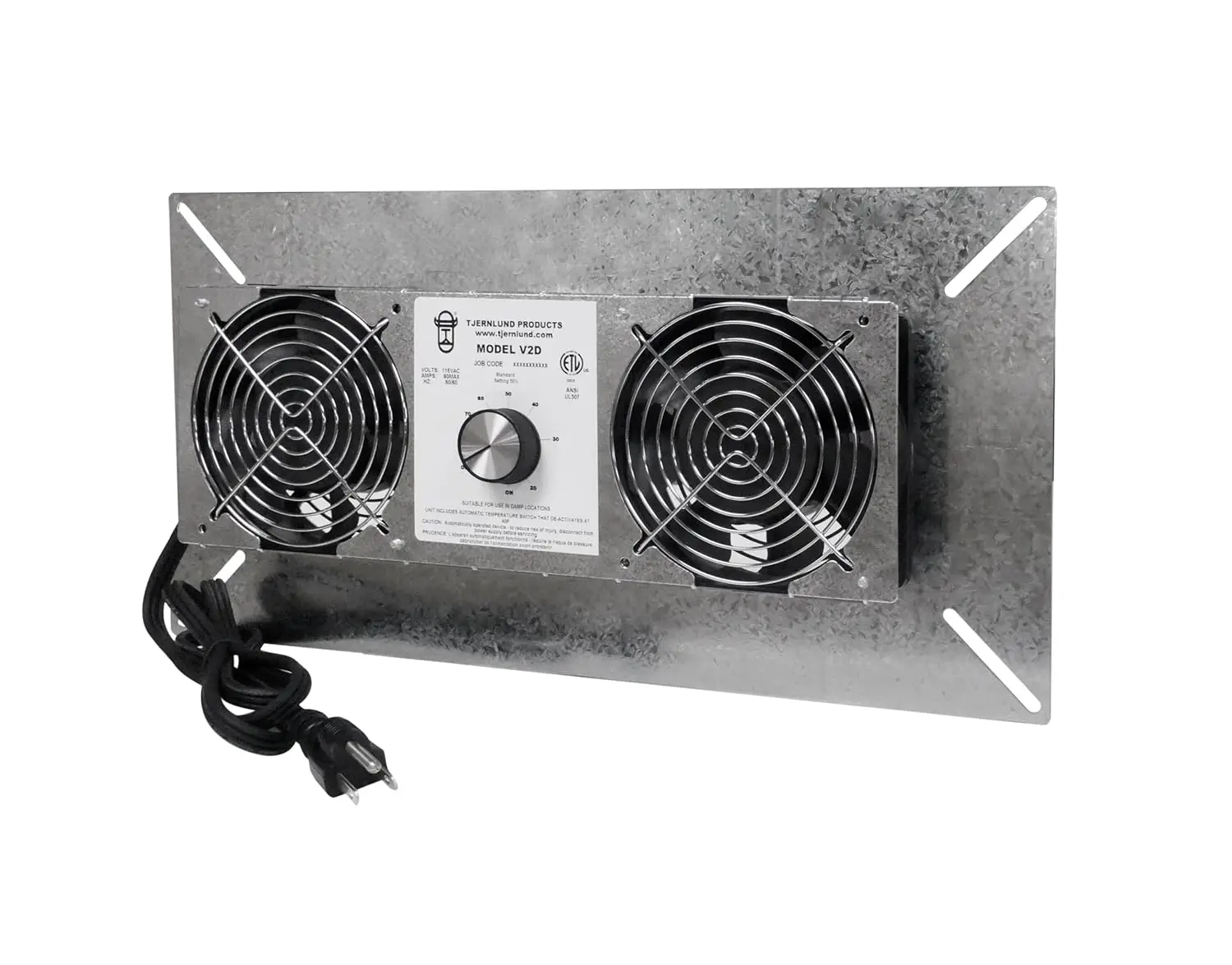 V2D Underaire Crawlspace Ventilator Fan Moisture Reducing 220 CFM