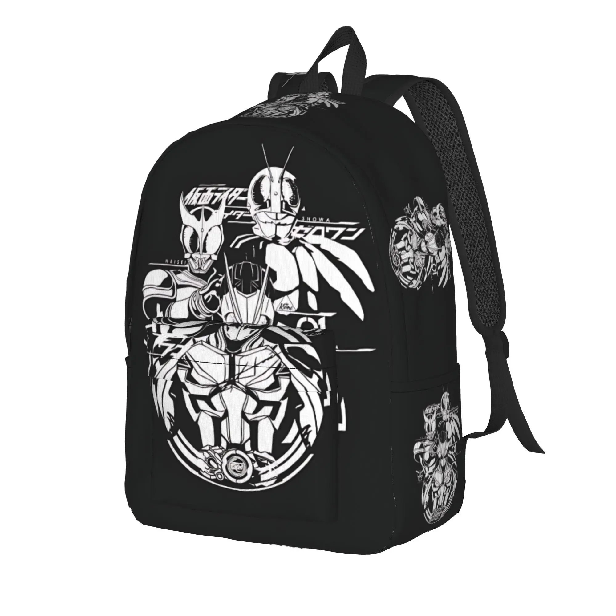 Fashion Kamen Rider Backpack  Mochilas High Street Travel Zipper Closure Rucksack