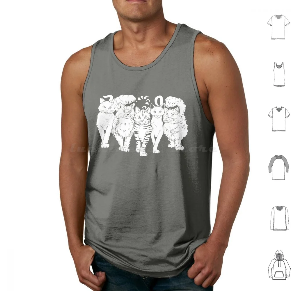 Linda Lori Cats Head And Tales Vintage 80's Midnights Episode Tank Tops Vest Sleeveless Linda Lori Cats Heads And Tales