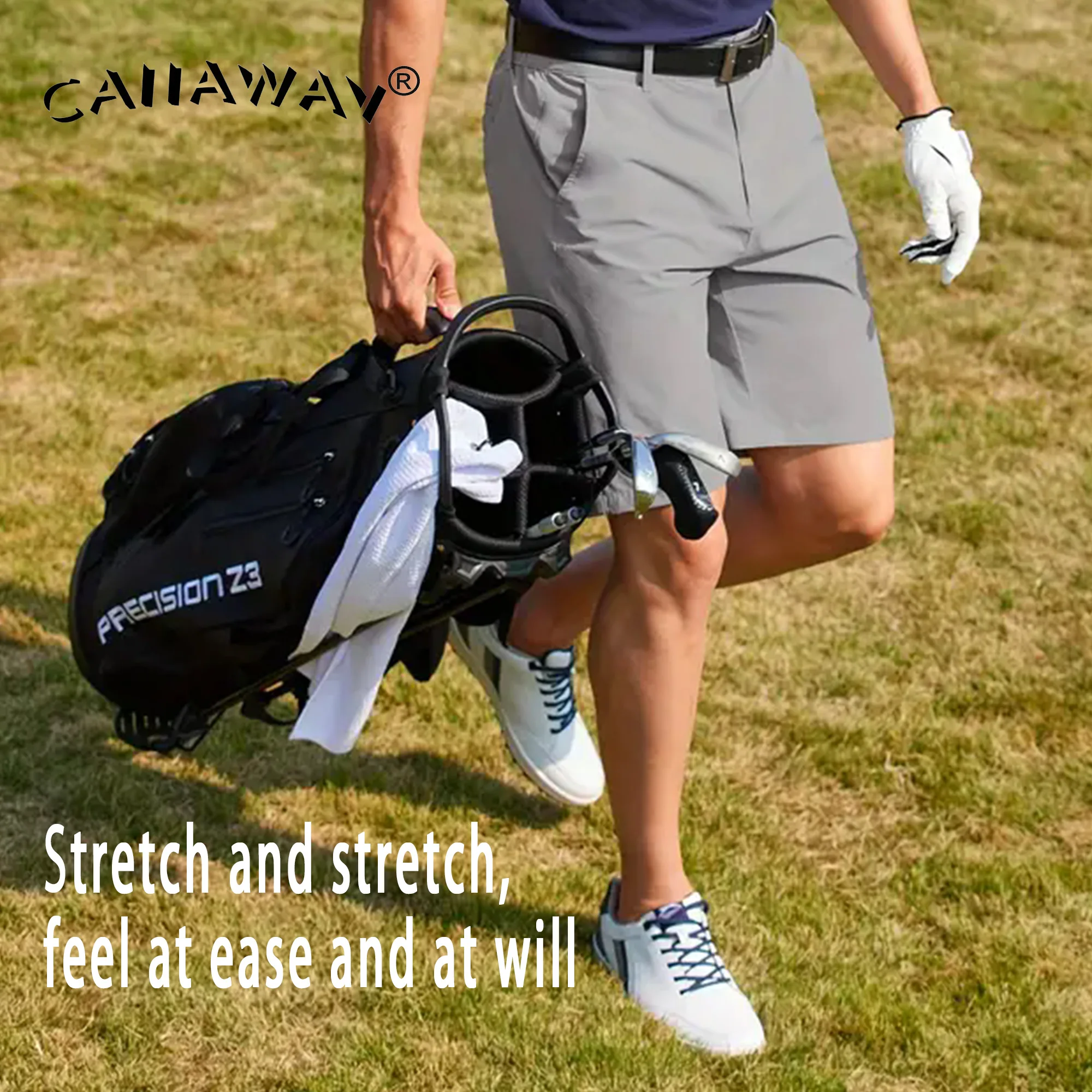 CAIIAWAV Golf Shorts Men's Pants Summer Waterproof Sports Ball Pants Elastic Men's Pants Golf Men's Pants