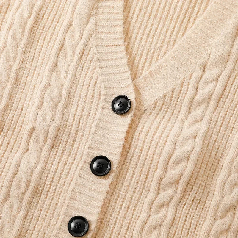 Cardigan Sweater for Men Autumn Winter Casual Knit Coat Loose Vest Sleeveless Vest for Men Sleeveless Cardigan Sweater Fashion view 6