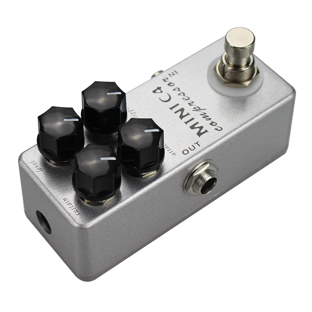 Moskyaudio MINI C4 COMPRESSOR Bass Guitar Effect Pedal Pedaleira Guitarra for True Bypass Rotate Sustain Attack Guitar Parts