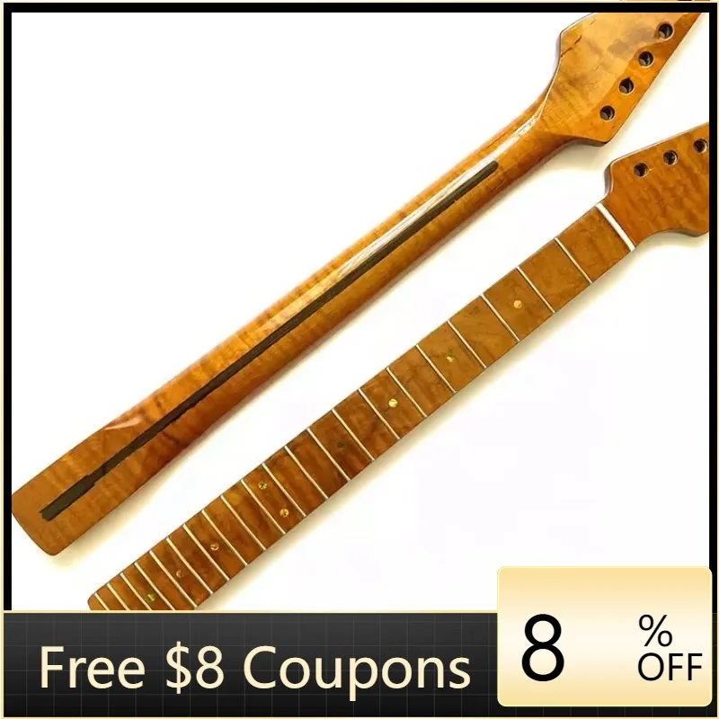 STLF Yasen Custom High Gloss Finished 22 Fret 25,5 гриф для электрогитары из жареного пламенного клена для гитар в стиле ST