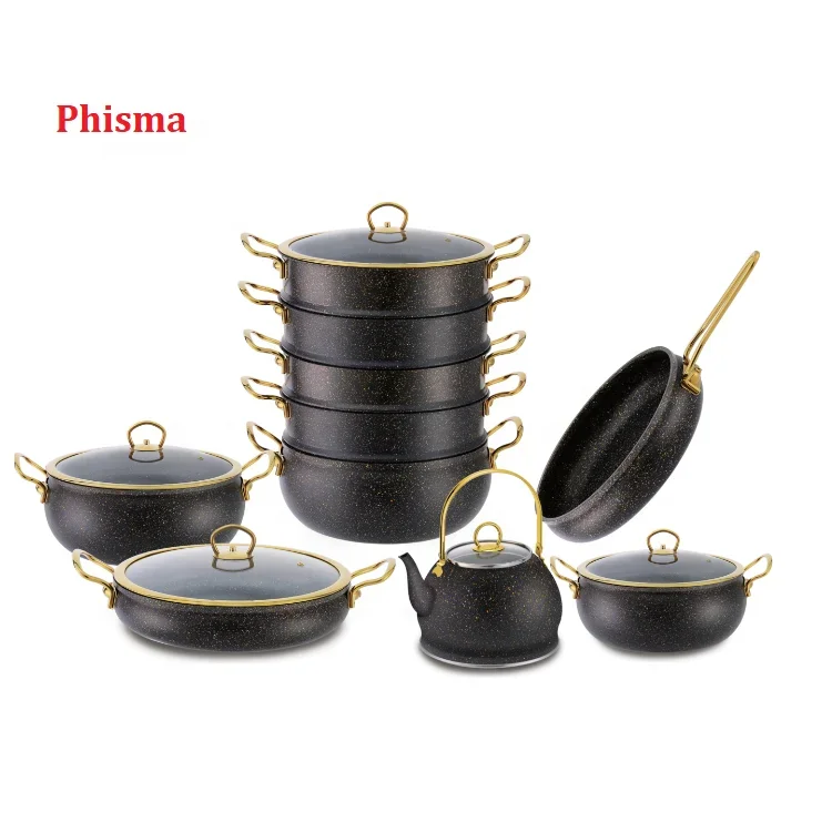 Pressed Aluminium Hot Selling Induction Cooking Pots Granite Non Stick Cookware Kitchen Tools