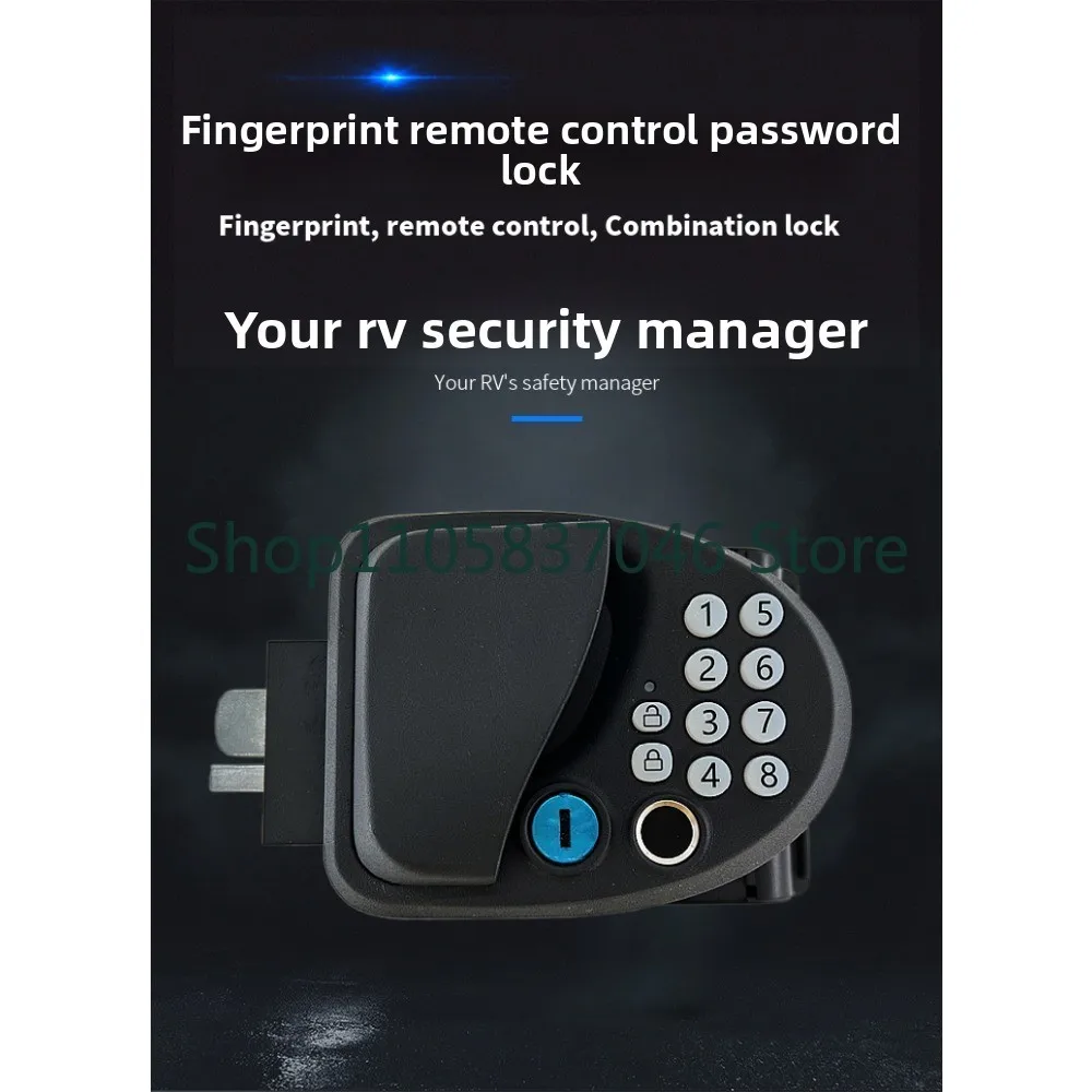 RV fingerprint password lock Quanshun Datong Iveco trailer back modification middle door remote control intelligent lock