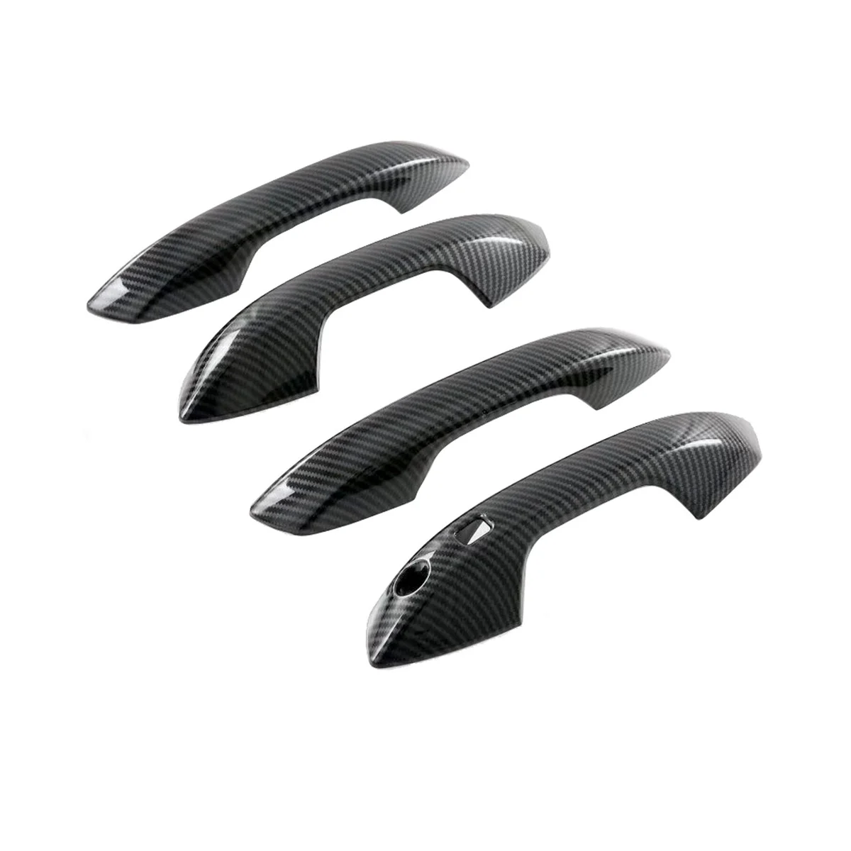 Carbon Fiber Outer Door Handle Cover Trim for BYD Atto 3 2022 2023 RHD Exterior Accessories 4PCS