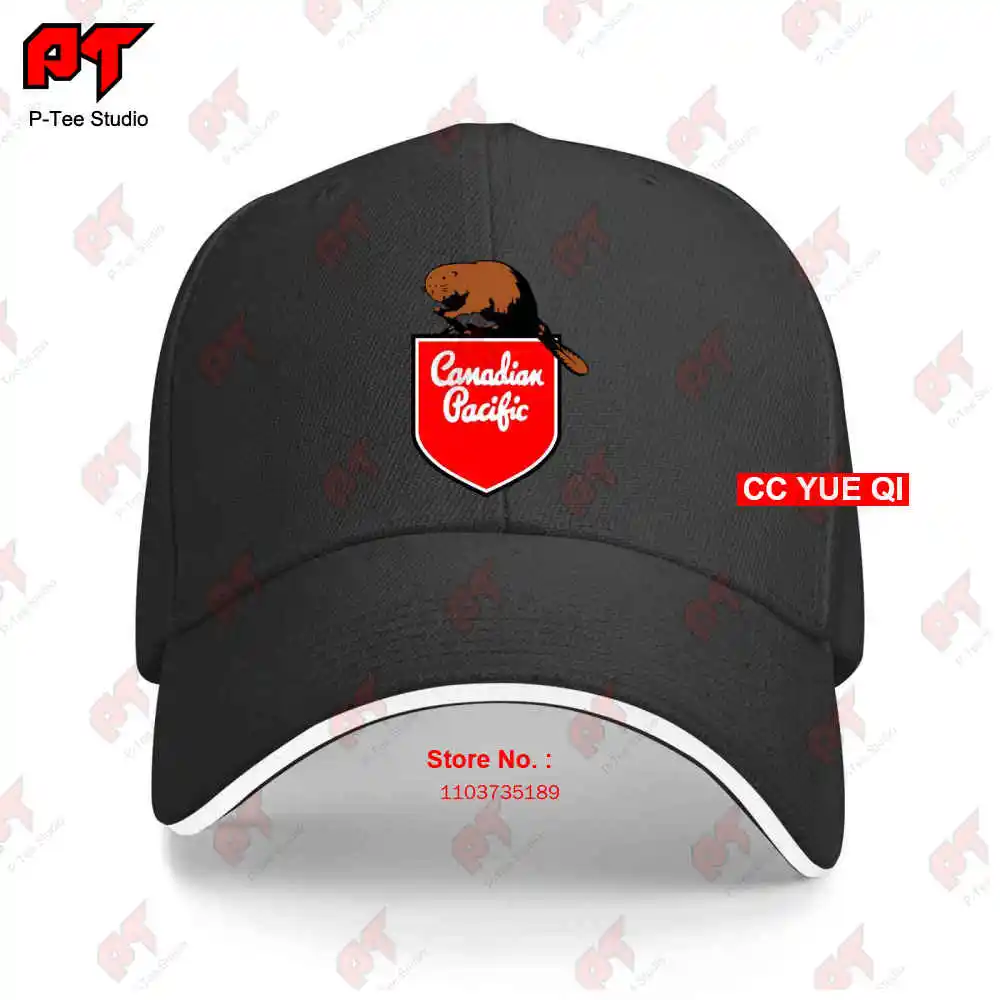 Canadian Pacific Cp 1950'S Beaver Shield Logo Baseball Caps Truck Cap 8EU4