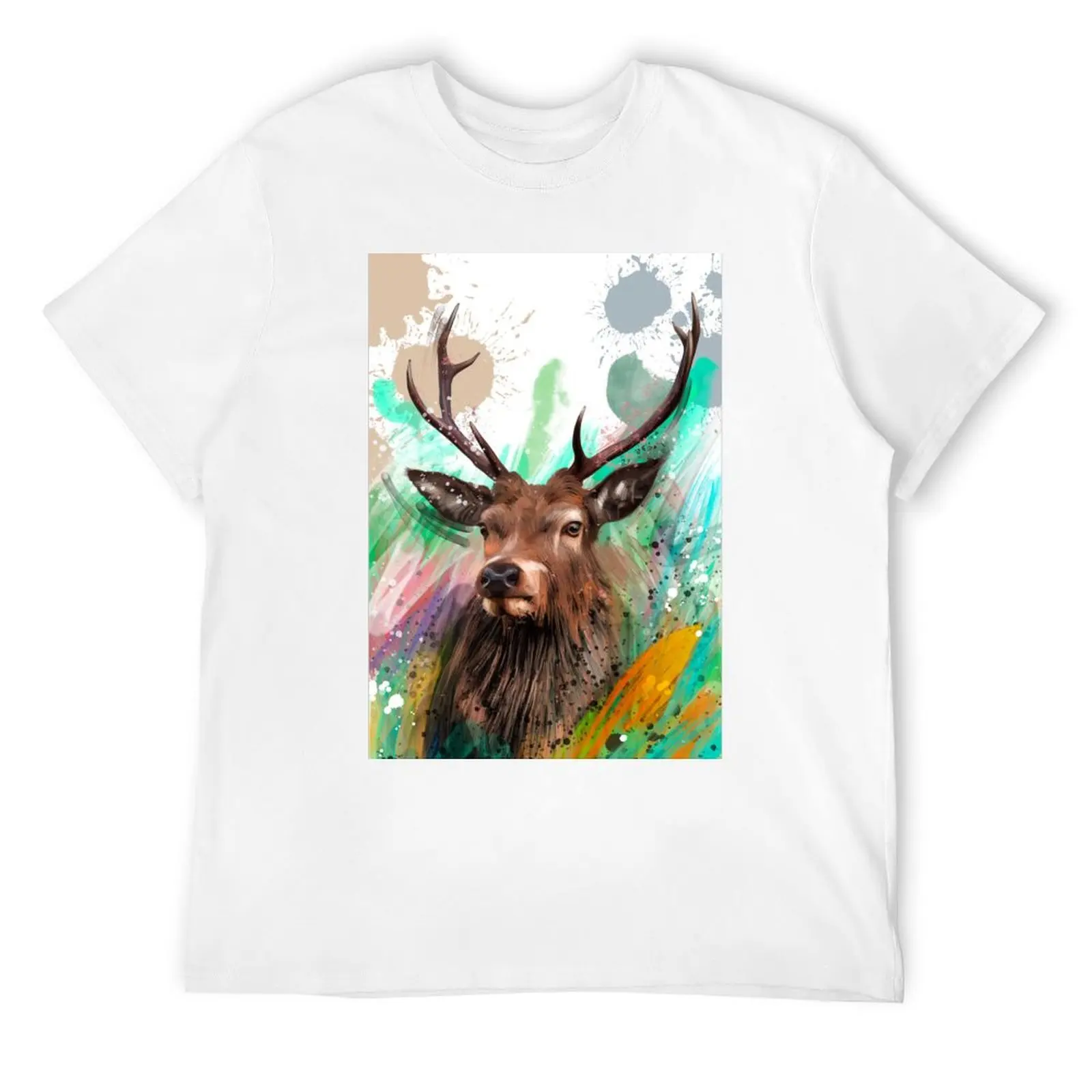 

Stanley The Stag Street Art Painting T-Shirt cotton man t-shirts essential t shirt mens designer t shirt