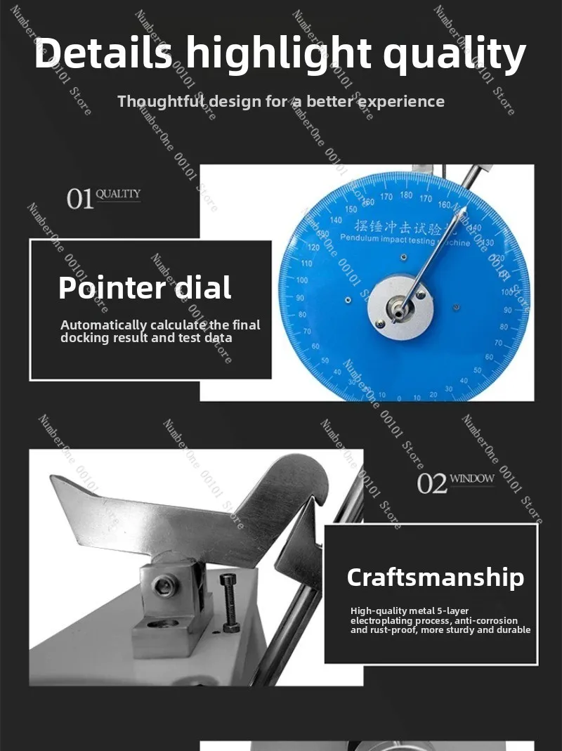 Cantilever Beam Pendulum Impact Test Machine Hard Plastic Pendulum Toughness Tester Ceramic Impact Test Machine
