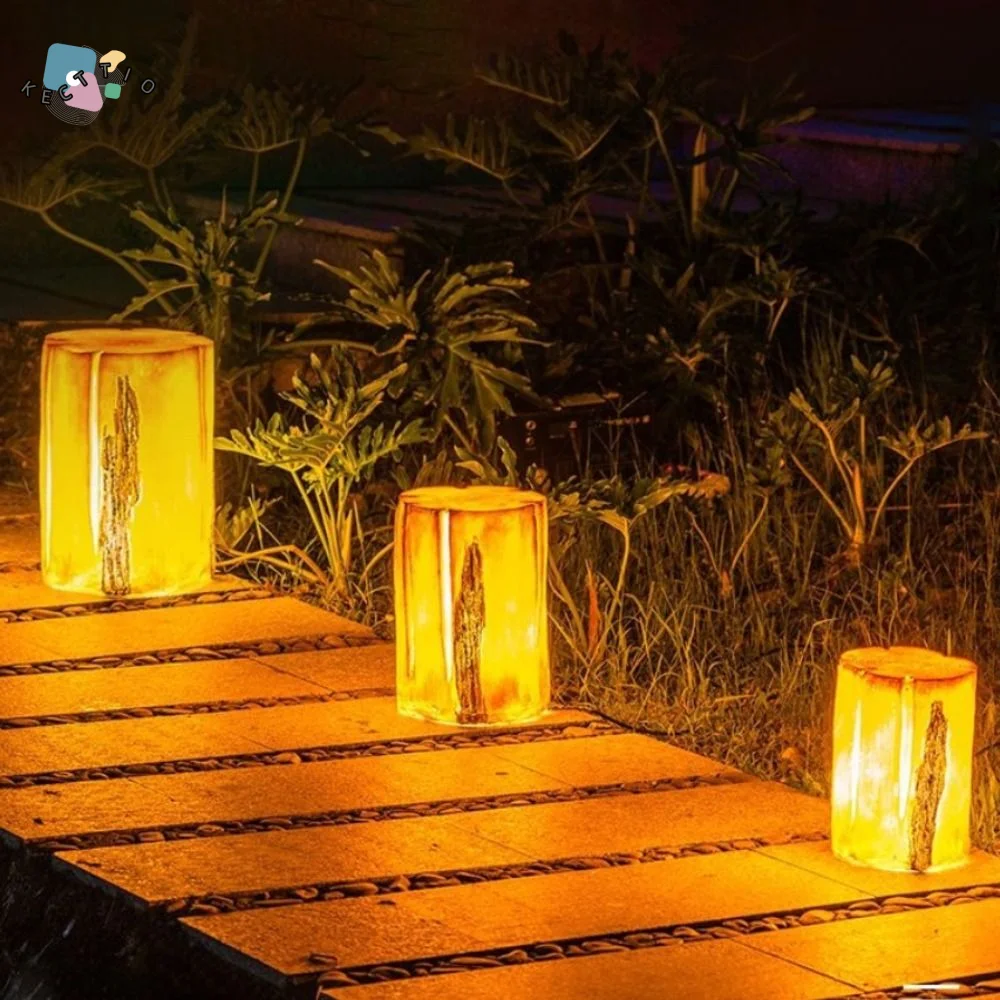 

Уличный ландшафтный светильник на солнечных батареях IP65, водонепроницаемый, со светодиодным источником света, из полимерного материала, для сада, высокая яркость, имитационный дизайн