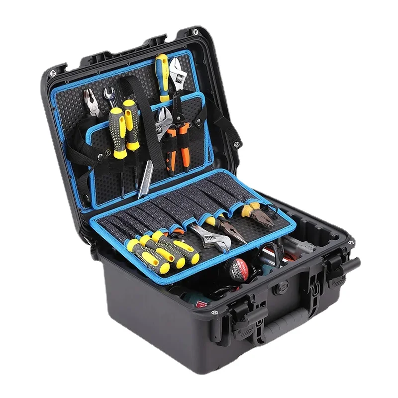 Electricians Suitcase Tool Box Plastic Tool Case Organizer Storage Multifunctional Woodworker  Professional Hardware Maintenance