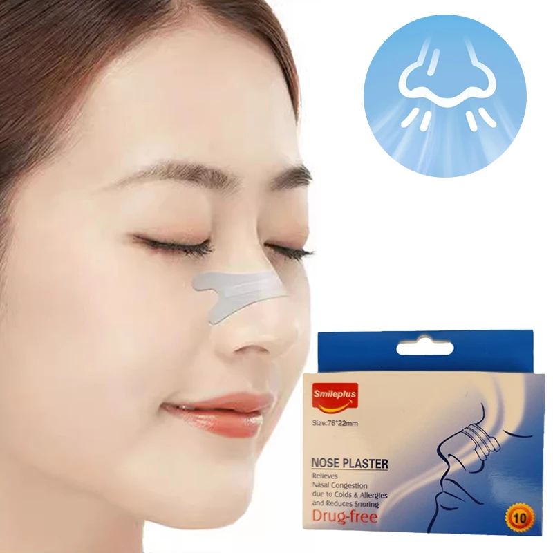 10PCS Breath Nasal Strips Right Aid Stop Snoring Nose Patch Good Sleeping Patch Product Easier Breath Sleep Aid Decive