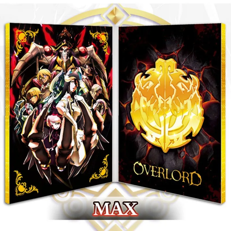 Original Overlord Collection Card Box Anime Characters Limited Edition Metal Hollow Out Cards TCG Game Toy Boy Hobby Gift