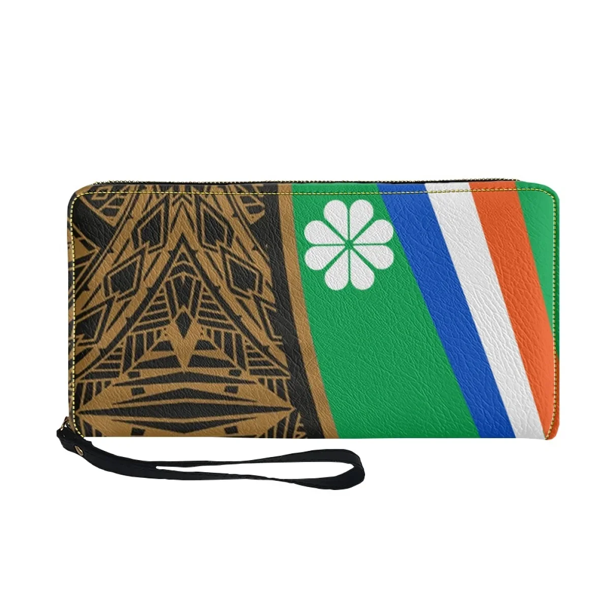 Marshall Island Kwajalein Flag Women Wallets Polynesia Luxury Leather Ladies Purse with Zipper Casual Multifunction Card Holder