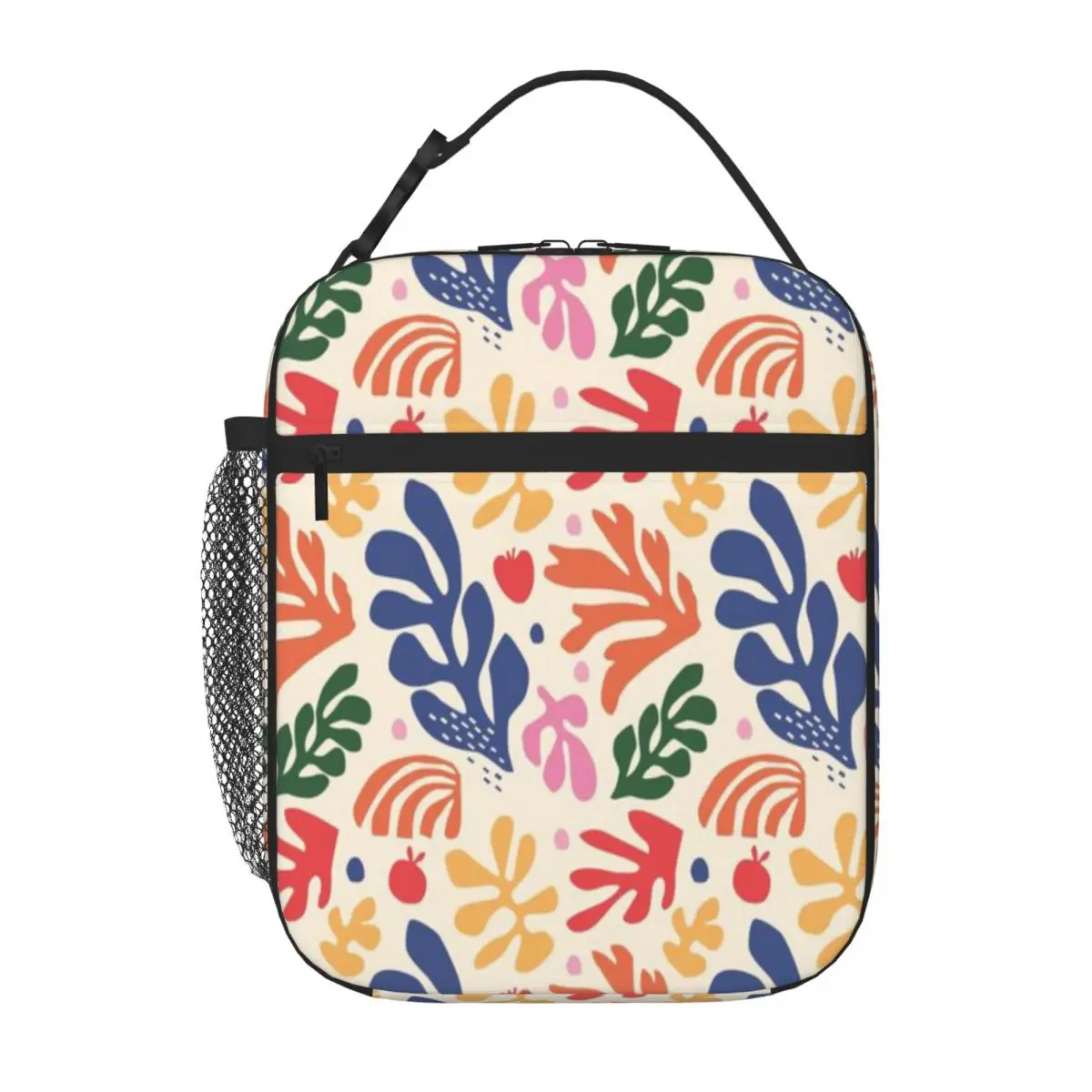 Hot Sale Matisse Flowers Art Gloss Finish Portable Lunch Bag Countryside Trip Waterproof Lunch Bag