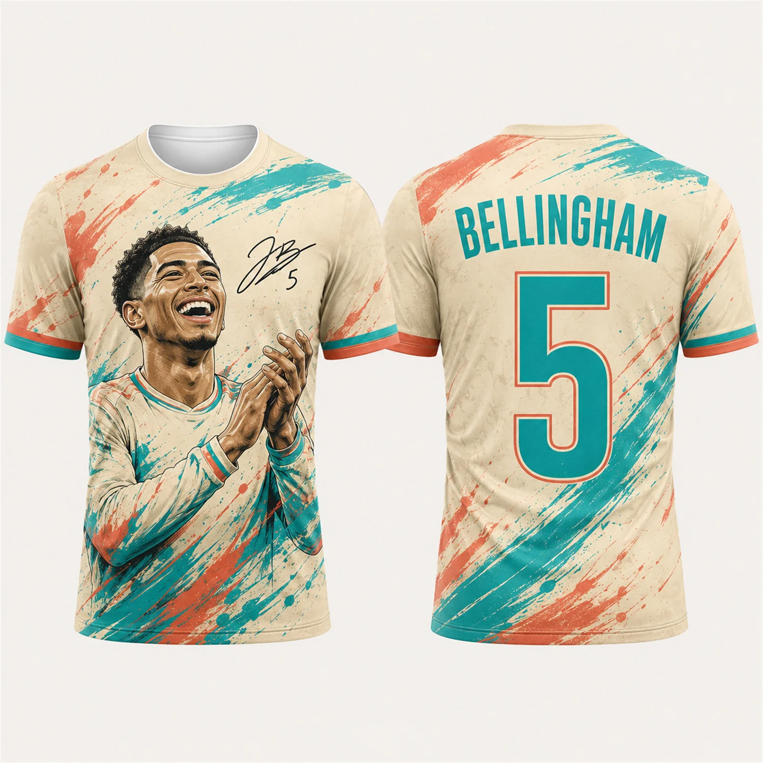 Maillot de football Bellingham numéro 5 pour hommes et femmes, vêtements de sport, t-shirt décontracté à manches courtes pour les fans, cadeau
