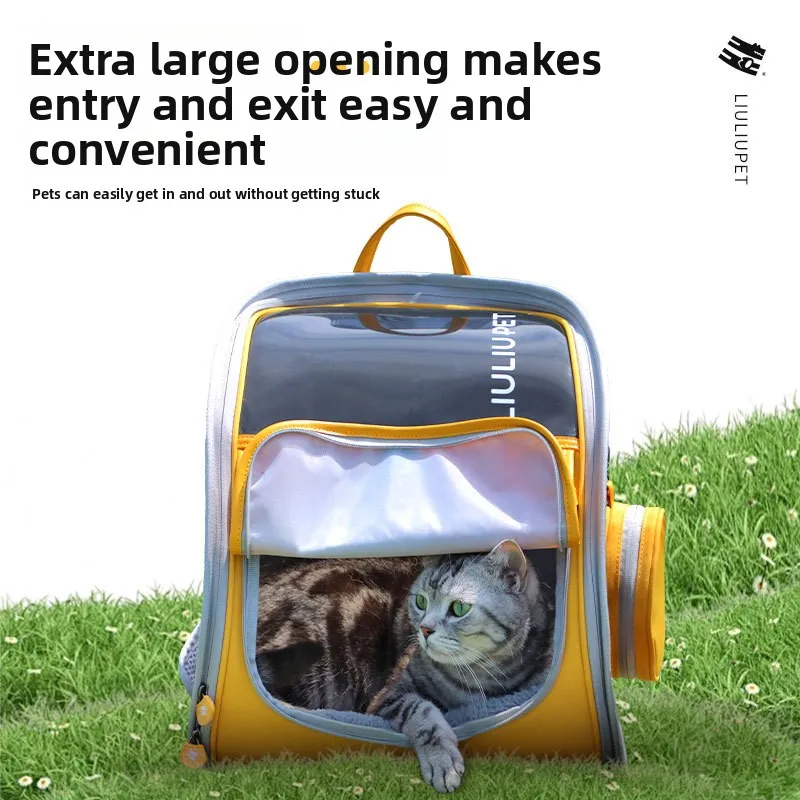 

Flash Walking Bag Removable Pet Cat Bag Going Out Portable Backpack Portable Crossbody Breathable Lightweight Cat Supplies
