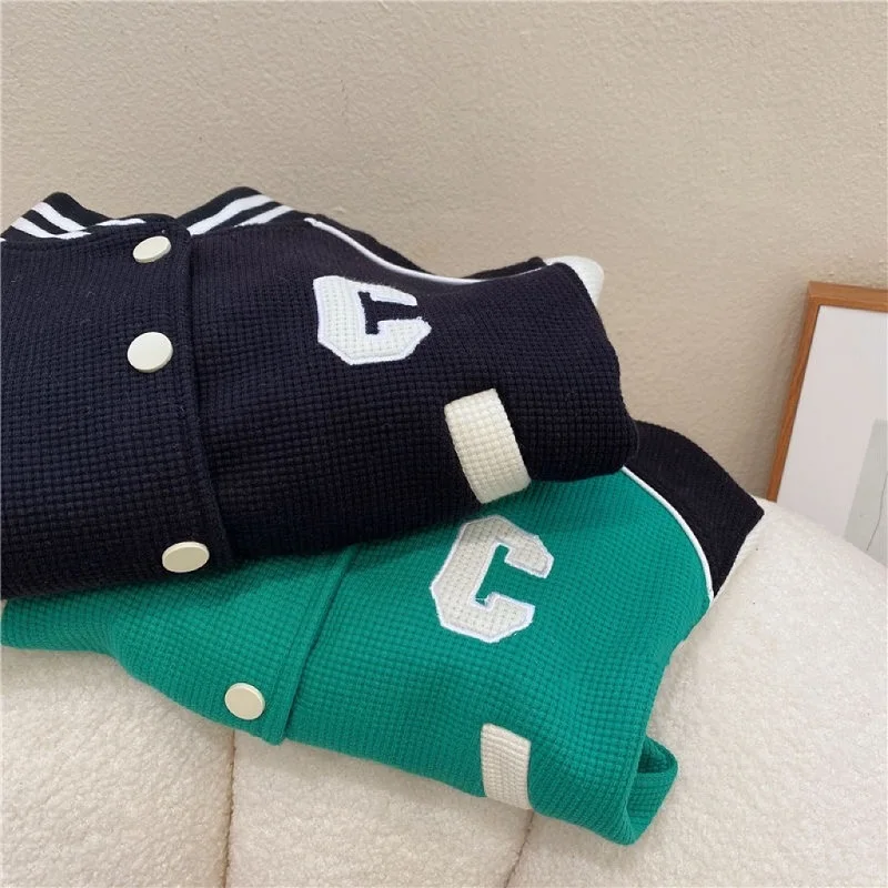 Fashion Baby Girl Boy Baseball Jacket Zipper Infant Toddler Child Bomber Coat Autumn Spring Baby Outwear Baby Clothes 1-10Y