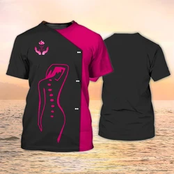Massage Therapist 3D Print T-shirt Uniform Workwear Woman Men Streetwear T Shirts Harajuku Tees Tops Unisex Oversized Clothing