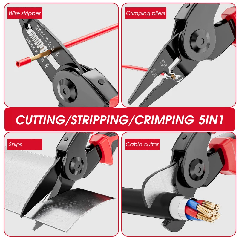 Xiaomi Multifunctional Pliers Stripping Cutting Crimping Wire Stripper Replaceable Head For Electricians Special Repair Tool KIT