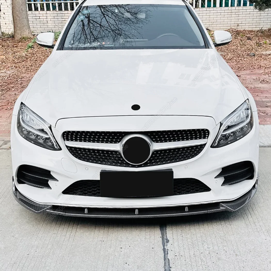 

3 шт. для Mercedes C Class W205 C205 S205 C160 C200 C180 C300 C400 C450 AMG 2019-2021 передний бампер, разделитель губ, диффузор, комплект кузова