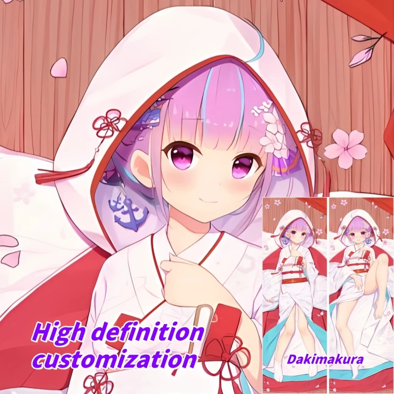 Dakimakura Anime Pillow Case Hololive Minato Aqua Double-sided Print Of Life-size Body Pillowcase Gifts Can be Customized