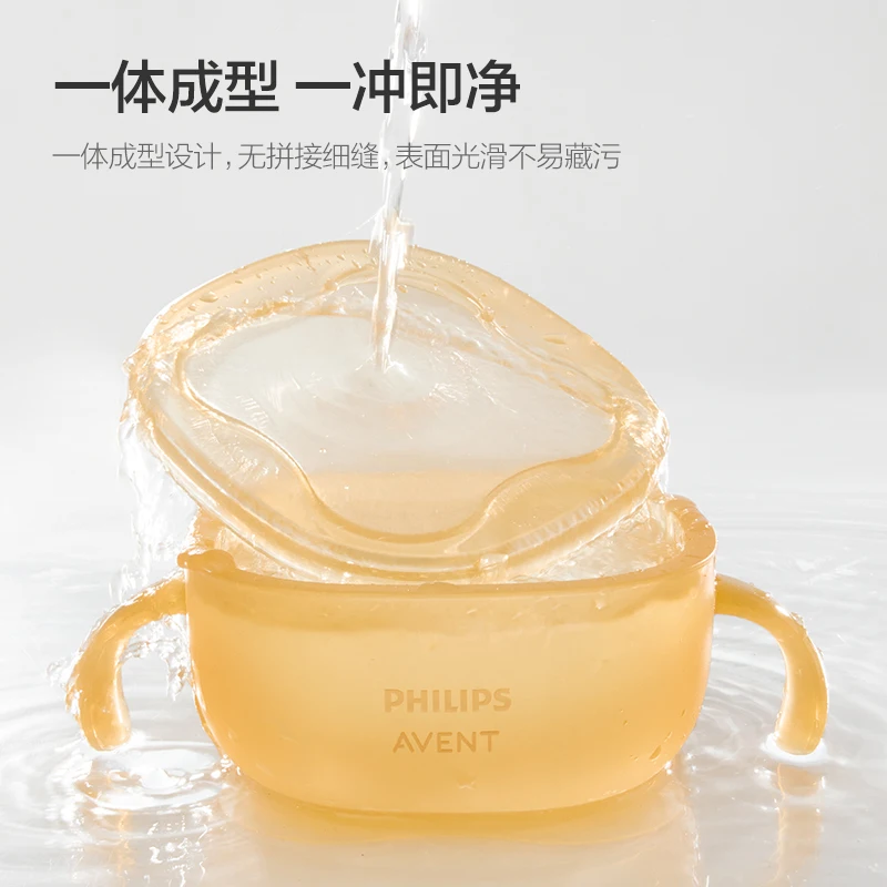 PHILIPS AVENT 베이비 실리카 젤 보충 식품 그릇, 큰 흡입력, 어린이 식기 넘침 방지