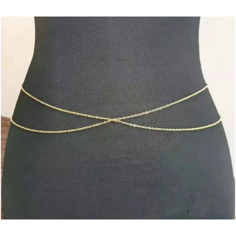 

Stainless Steel 18k Gold Color Layered Waist Belly Chain Women High Quality Tarnish Free Bikini Beach Harness Jewelry