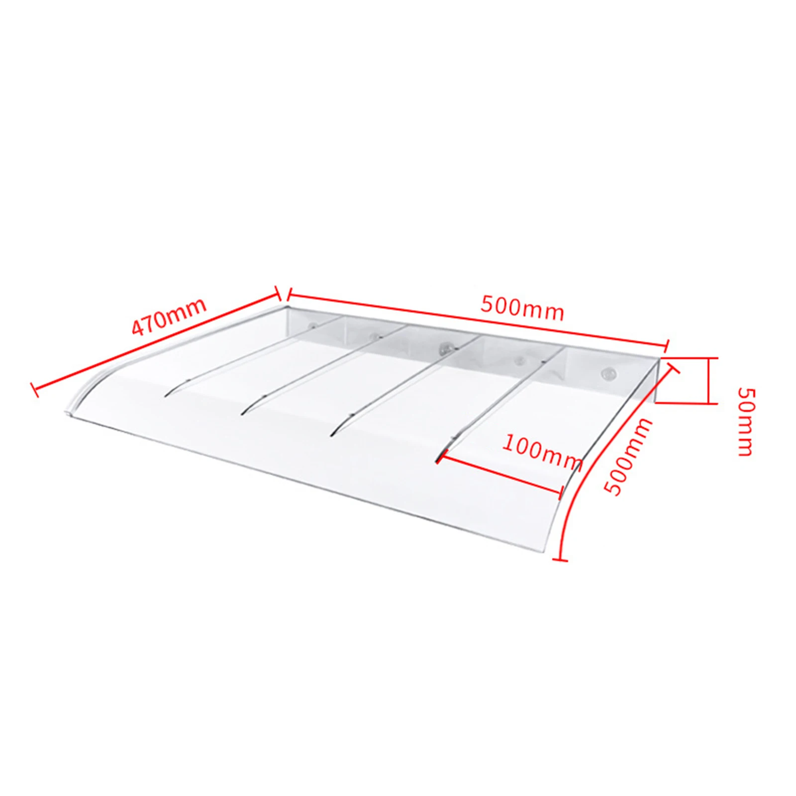 Entry Door Window Awning Exterior Clear Sun Shetter Front Door Canopy No Brackets Porch Awning Door Awning for Outside Sunlight