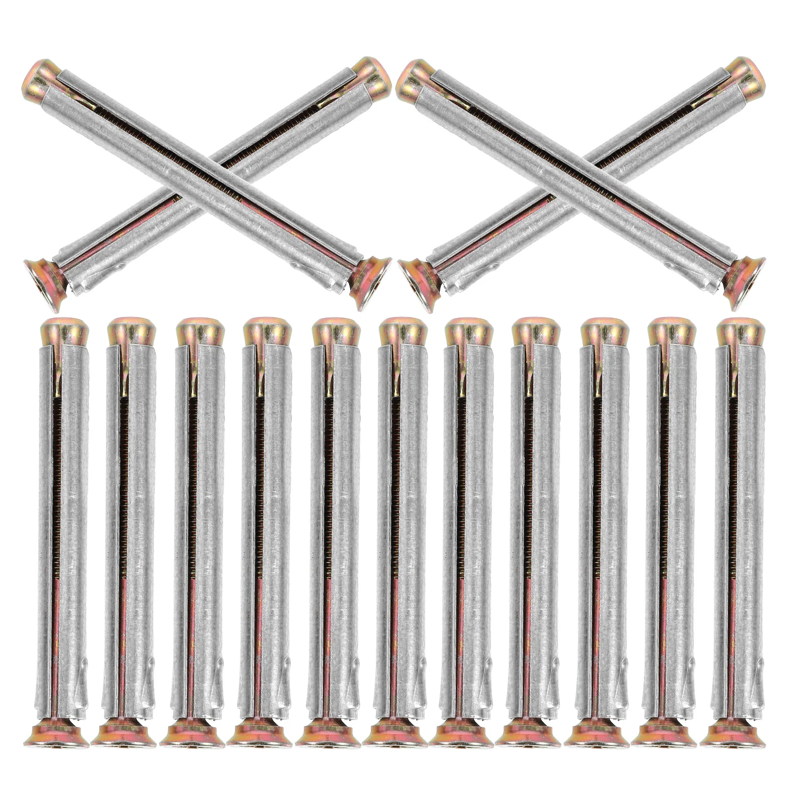 16 pezzi Vite di espansione Bullone cavo Viti metalliche Ancoraggi petalo Bulloni in rame Design interno svasato Porta durevole e affidabile