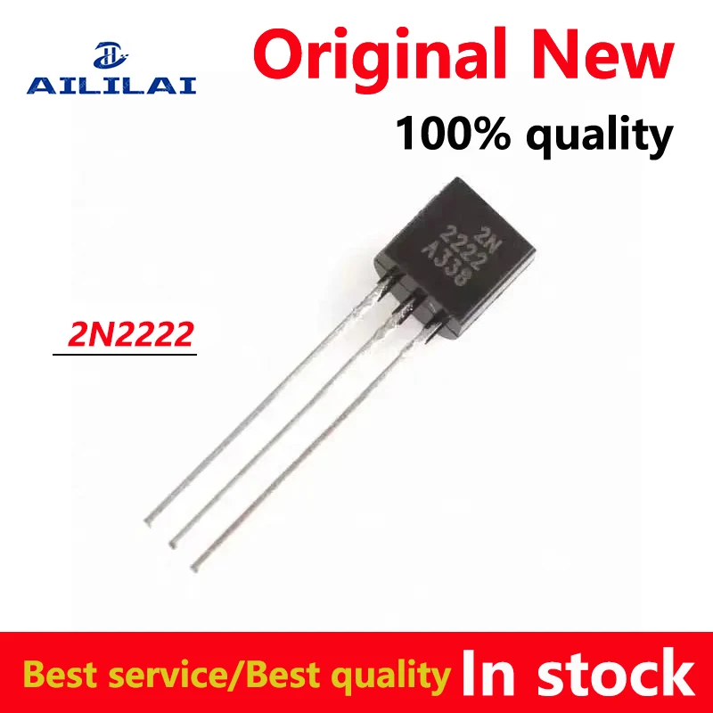 100pcs/lot New original 2N2222 TO-92 40V 0.8A NPN switching transistors Triode Transistors