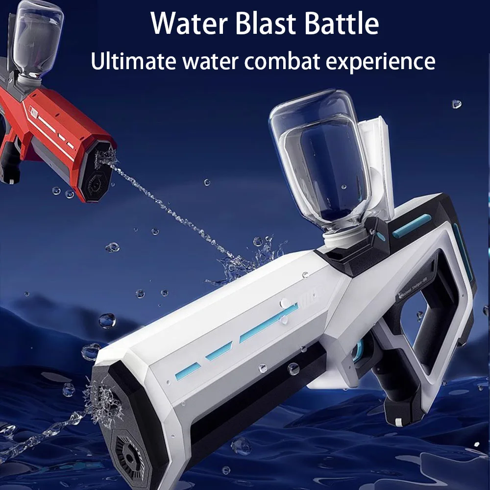 Pistola ad acqua per bambini Pistola ad acqua elettrica a fuoco rapido alimentata a Blaster con regalo di festa di grande capacità