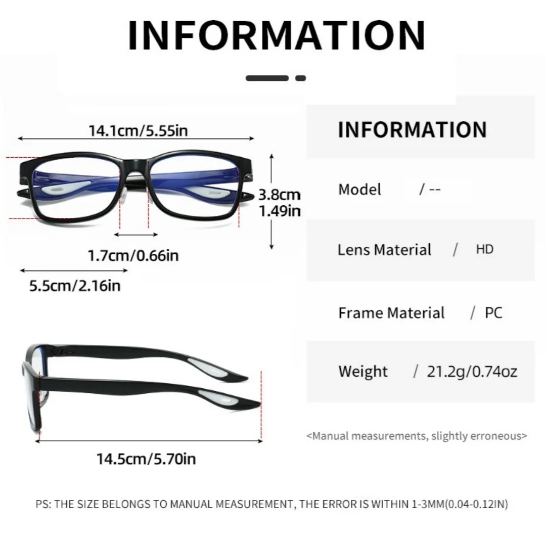 2 個老眼鏡老眼眼鏡男性女性遠視メガネ強度 0 +100 に +400