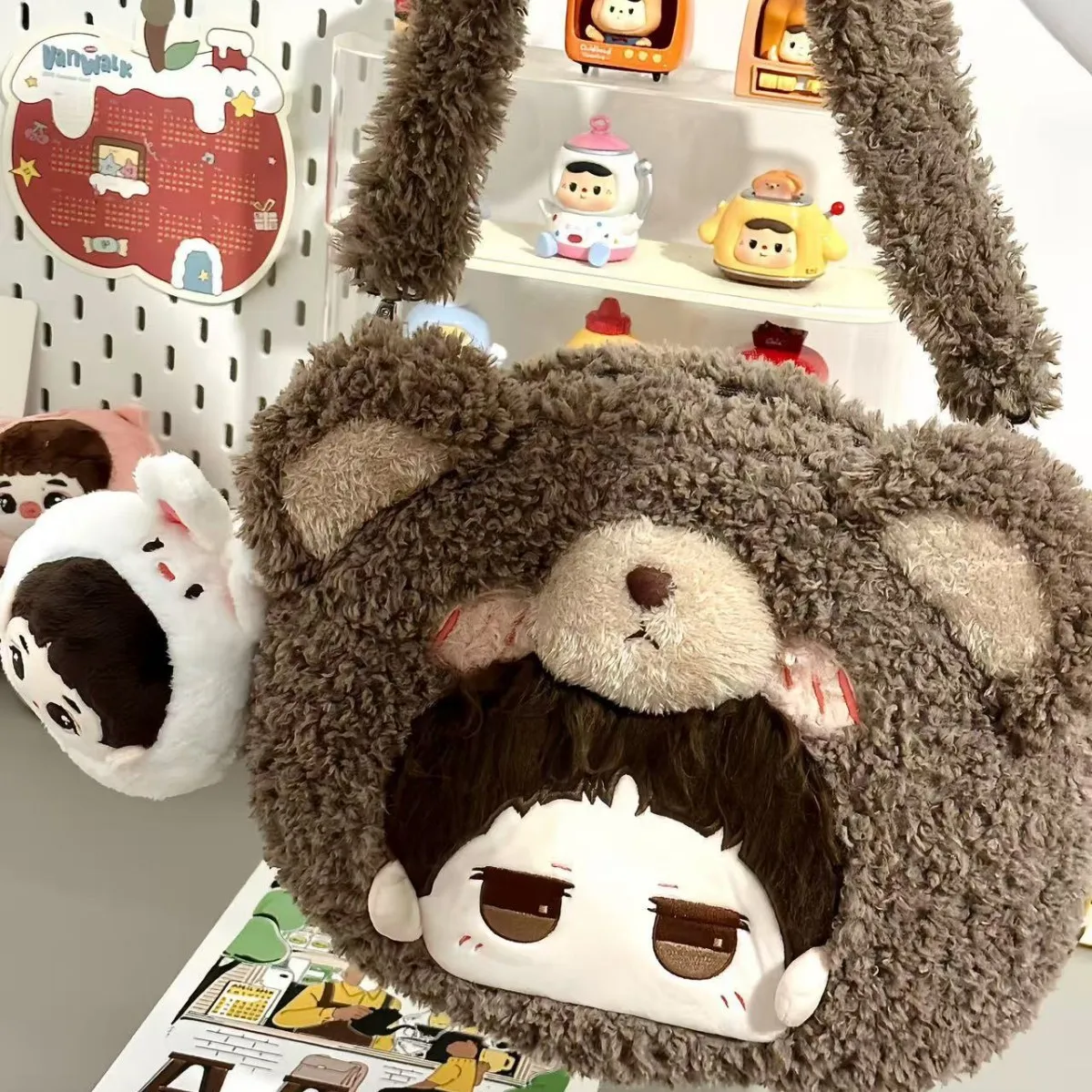 mochila-de-brinquedo-estilo-japones-bolsa-de-ombro-dupla-espaco-profundo-figura-colecionavel-painful-love-material-de-velu