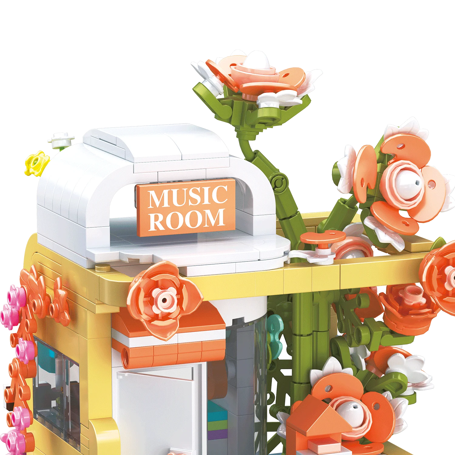 Blocos de Construção para Crianças, Mini City Street View, Flower Shop, Sala de Música, Modelo de Estúdio de Dança, Tijolos, Brinquedo Criativo DIY