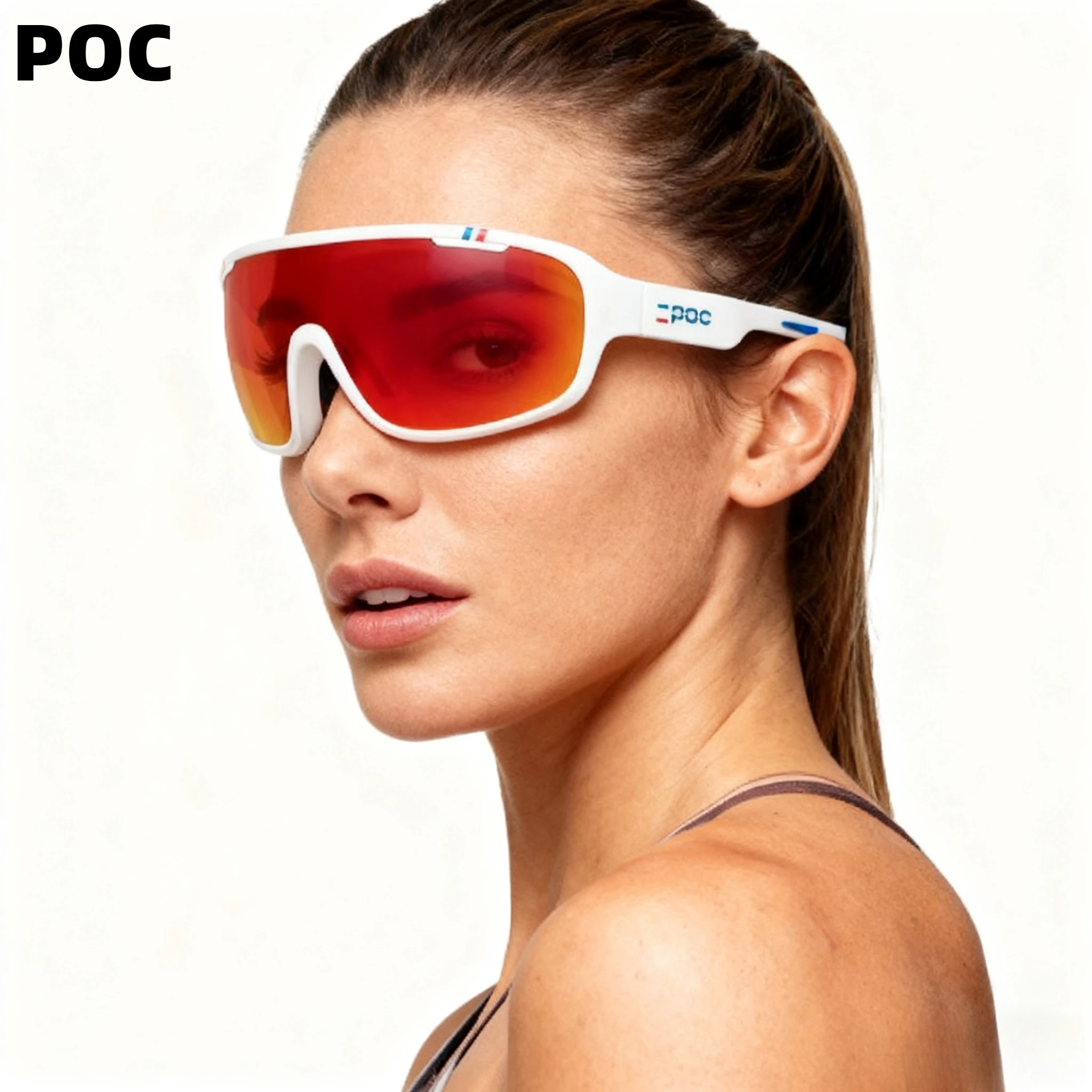 Image of Neue POC Lauf- und Fahrradsonnenbrille UV400 Lauf- und Wandersonnenbrille MTB DH Schützende Augenschutzausrüstung