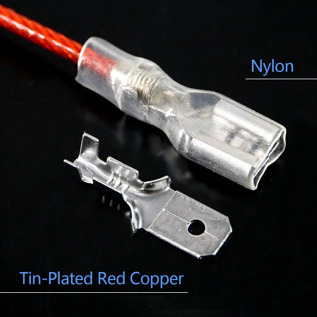 30-300PCS 2.8mm 4.8mm 6.3mm Insulated Spade Wire Connectors Female & Male Crimp Terminal Set Electrical Cable Crimp Terminal