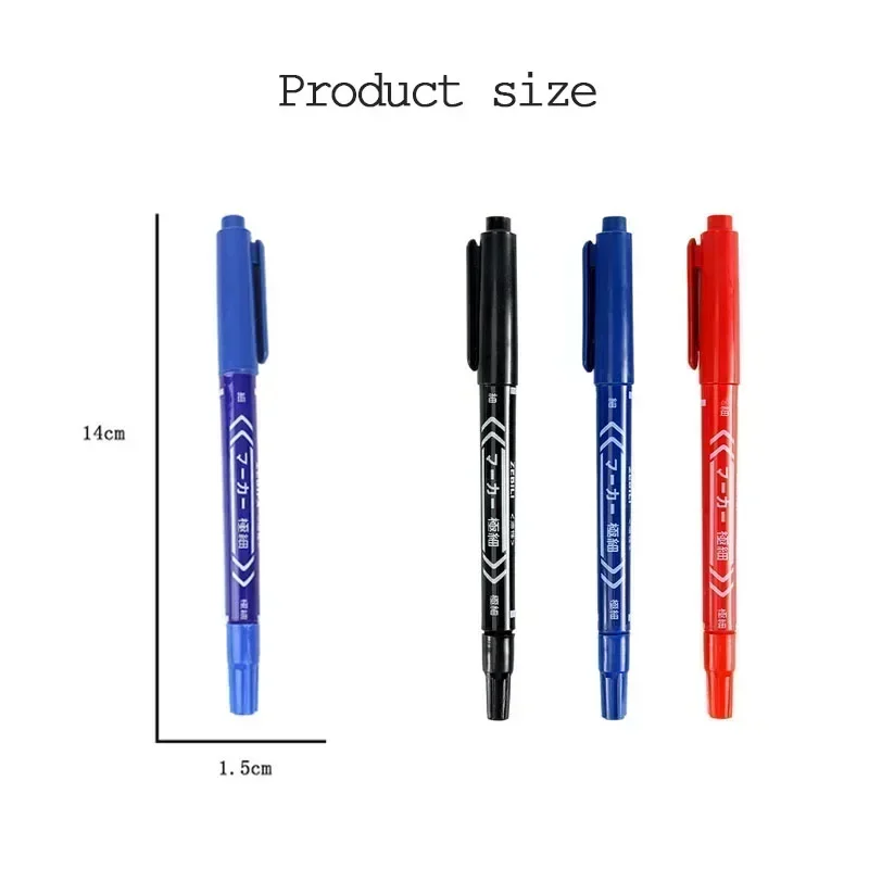 5/10 Pcs Twin Tip Permanent Marker Black/Blue/Red Oil Marker Pen Fine Nid Marker Ink Stationery School & Office Supplies