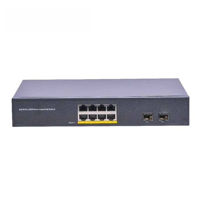 GPON/EPON ONU Solution 8 Port Gigabit Ethernet Reverse POE Network Switch with 2 Gigabit SFP Slot for Outdoor