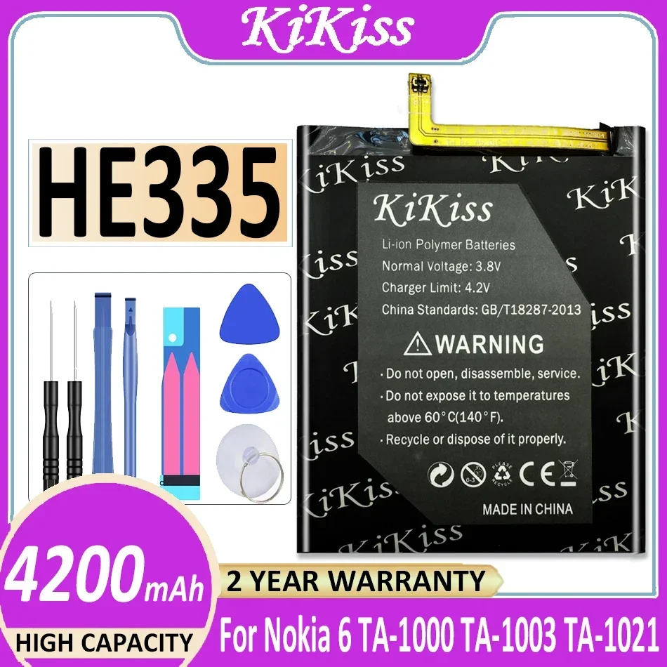 Smart Mobile Phone Battery HE335 4200mAh For Nokia 6 Nokia6 N6 TA-1000 TA-1003 TA-1021 TA-1025 TA-1033 TA-1039 + Track NO