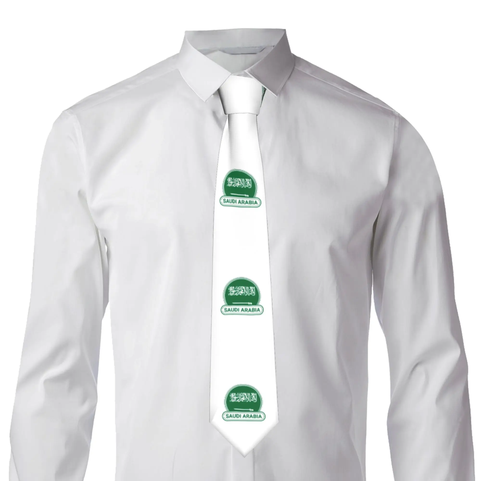 Fashion Saudi Arabia Country Badge Flag Tie for Business Men  Necktie