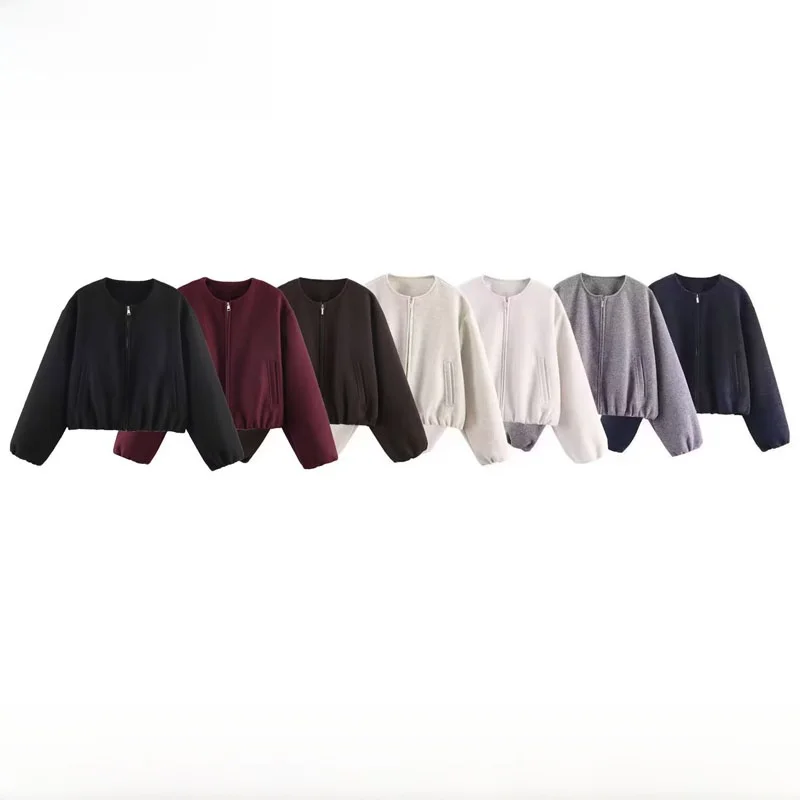 Early Autumn New Arrival Women's Fashionable Pilot Jacket Outerwear ZR Style Versatile 3046264 Polyester Fiber Long Sleeve ...