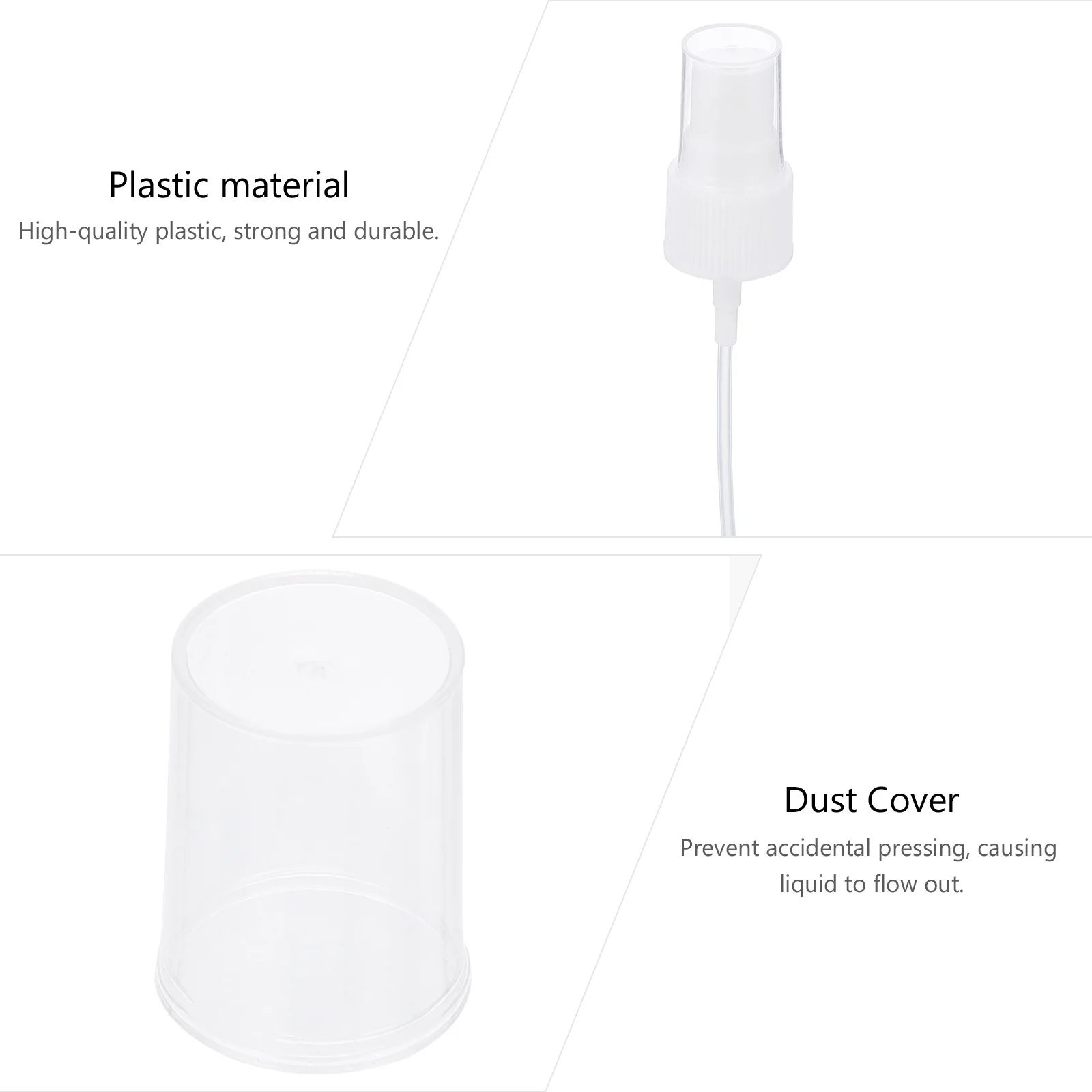 

20Pcs Pump Heads for Perfume Cosmetics Uniform Fine Mist Multi Purpose Durable Easy to Install Bottle Sprayer Nozzle